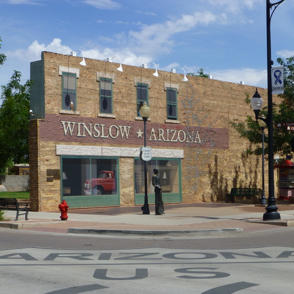 Standing on a corner in Winslow Arizona
